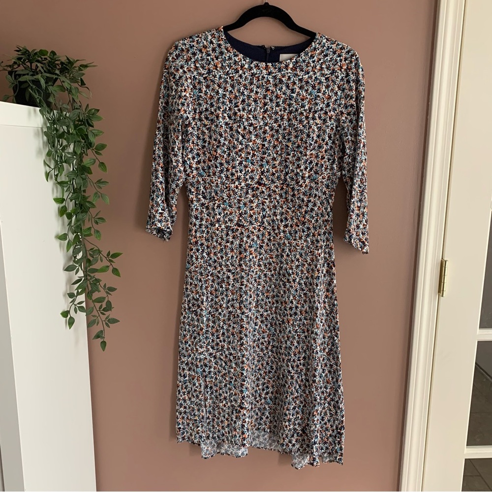 Loft flower midi dress size 2